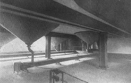 Unteres Stockwerk der Malzsilo-Anlage