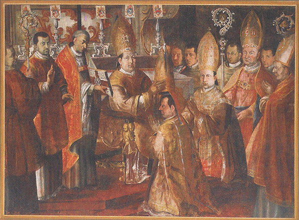 Abt Engelbert Vischer bei der Abtweihe in Raitenhaslach im Jahr 1701 Abt Engelbert Vischer bei der Abtweihe in Raitenhaslach im Jahr 1701