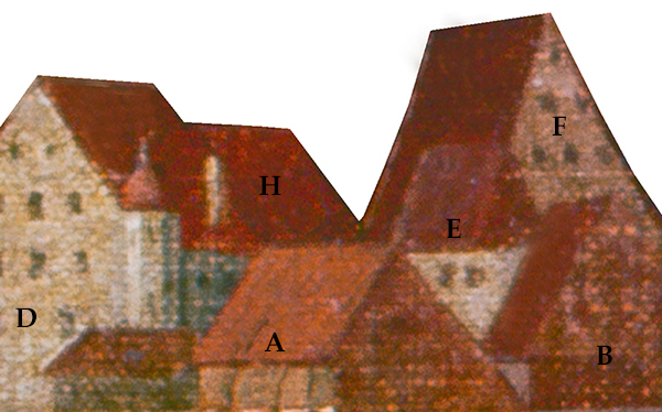 Wirtschaftsgebäude, ca. 1612-1635. Bild: © Münchner Stadtmuseum, Sammlung Graphik/Gemälde