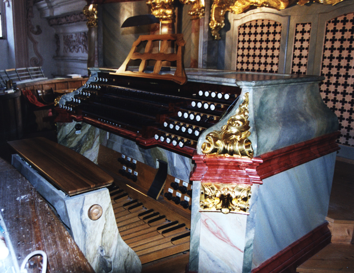 Spieltisch der Hauptorgel
