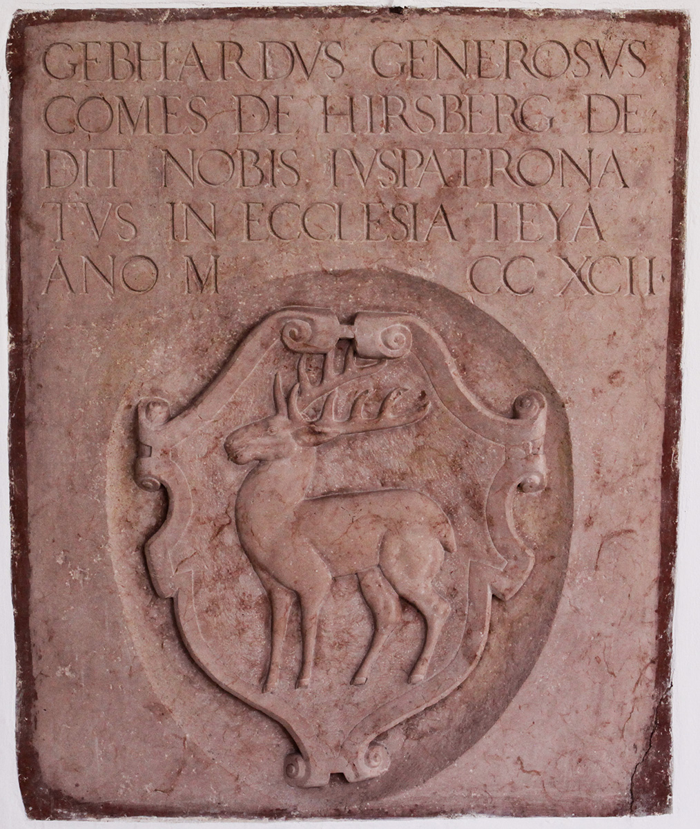 Gedenkplatte für Gebhard von Hirschberg